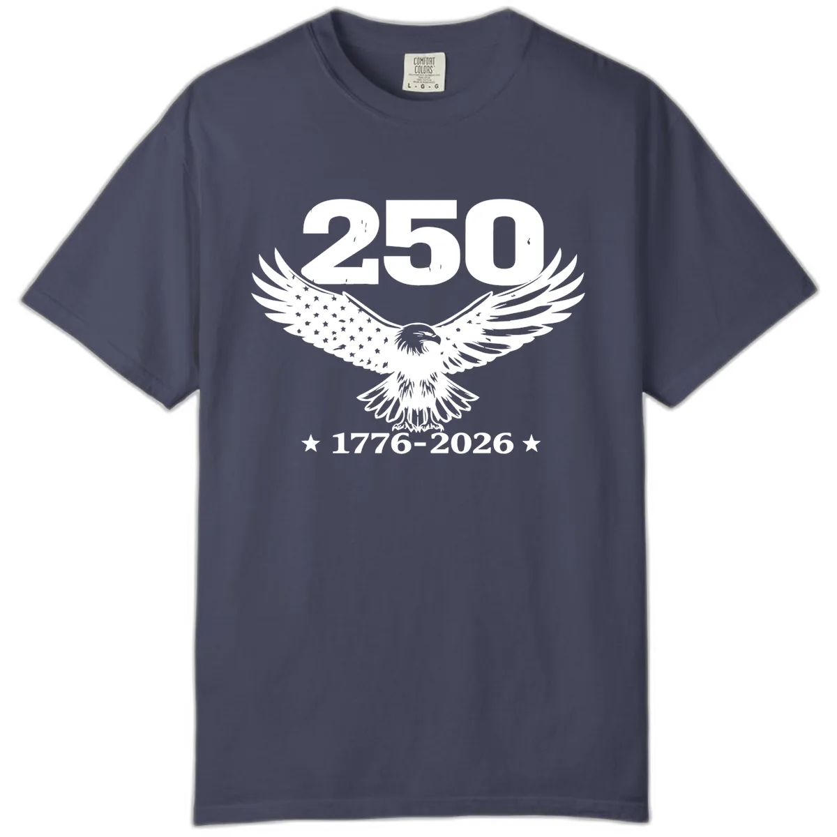 America 250th Anniversary Eagle Design Comfort Color in Denim